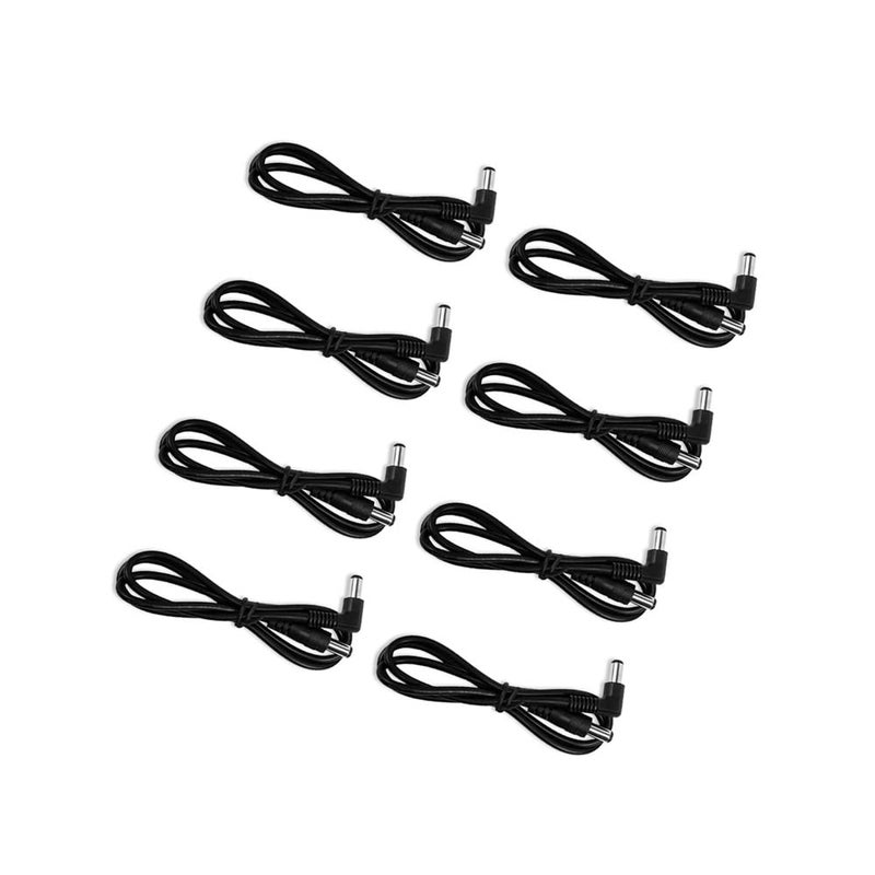 Godtone 8 Pack Guitar Effect Pedal DC Cable 5.5mm x 2.1mm Power Lead Cord, 60CM Male to Male (8 Power Cable) - Image 1